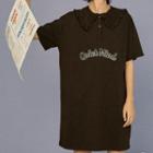 Short-sleeve Lettering Mini Collared Dress