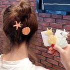 Faux Pearl Shell / Starfish Hair Clip