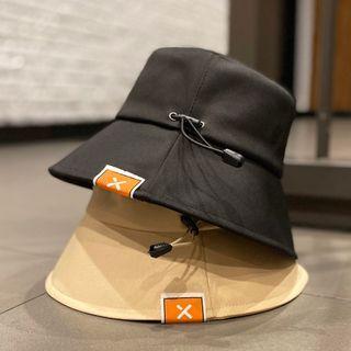 Drawstring Applique Bucket Hat