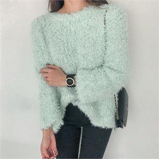 Wool Blend Nubby Knit Sweater