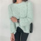 Wool Blend Nubby Knit Sweater