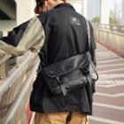 Buckled Strap Messenger Bag Camouflage - Black - One Size