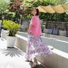 Band-waist Tiered Maxi Floral Skirt