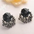Sectional Diamond Earring Black - One Size
