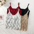 Sequined Chiffon Vest