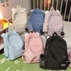 Set: Plain Zip Backpack + Zip Pouch