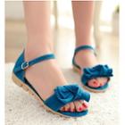 Ankle Strap Bow Accent Sandals