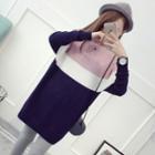 Color Panel Long Sweater