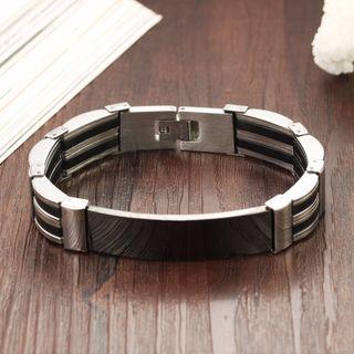 Silicone & Stainless Steel Bracelet