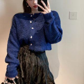 Crop Cardigan Blue - One Size