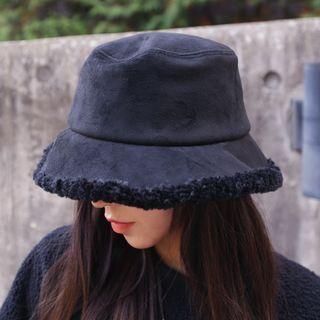 Fleece-trim Bucket Hat