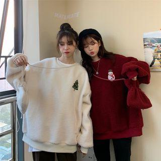 Furry Christmas Embroidered Hoodie