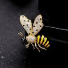 Rhinestone Bee Brooch Yellow - Bee - One Size