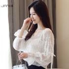 Long-sleeve Lace Top / Camisole Top / Set