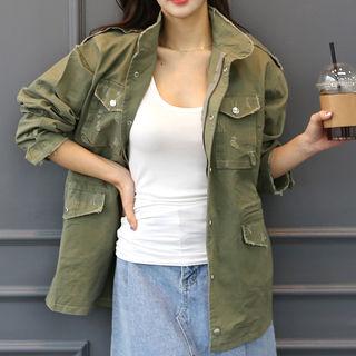 Distressed Military Jacket