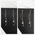 Faux Pearl Swirl Fringed Earring