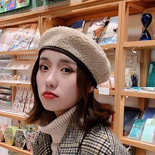 Shearling Beret Hat