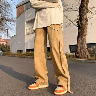 Button-side Loose Fit Pants