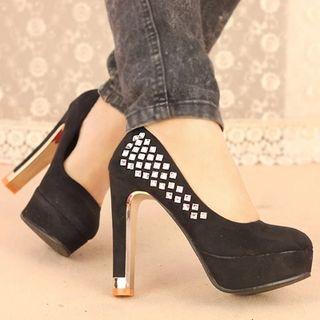 Studded High-heel Pumps