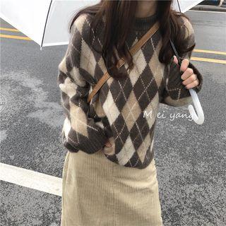 Check Sweater As Shown In Figure - One Size
