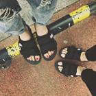 Couple Matching Applique Slide Sandals