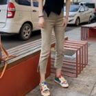 High-waist Washed Split Skinny Jeans