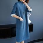 Pocket Detail Long-sleeve Knit Dress