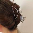 Butterfly Alloy Hair Clamp 1pc - Silver - One Size