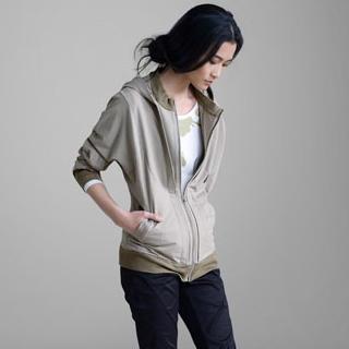 Contrast-trim Hoodie