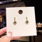 Rhinestone Dangle Earring E1547 - 1 Pair - Gold - One Size