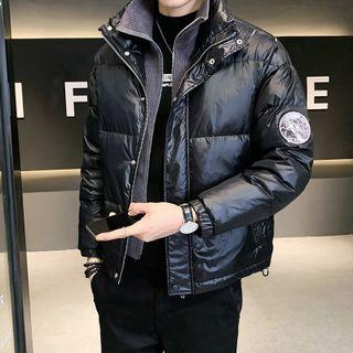 Mock Two-piece Padded Zip-up Coat