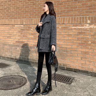 Tweed Button-up Coat