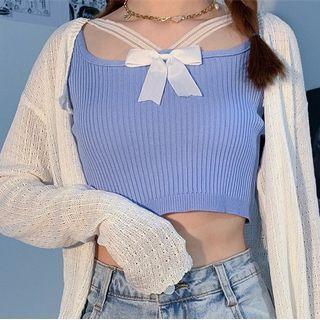 Lace Strap Accent Camisole Top
