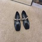 Square-toe Chain Mary Jane Shoes
