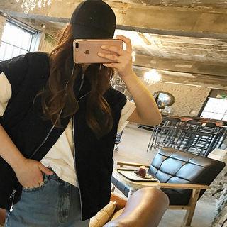 Stand-collar Dunk-down Padded Vest