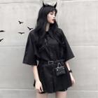 Belted Shirt With Pouch