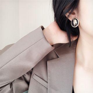 Retro Embossed Disc Earring