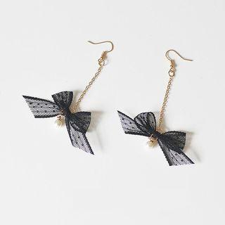 Lace Faux Pearl Pendant Earring