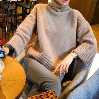 Turtleneck Wide-sleeve Sweater