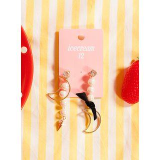 Non-matching Moon Earrings
