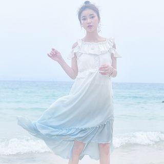 Gradient Strappy Midi Dress