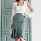 Cutout Top / Mermaid Fitted Skirt