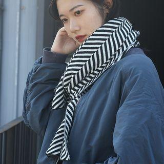 Striped Scarf Black - One Size
