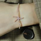 Stainless Steel Starfish Bracelet 1002 - Gold - One Size
