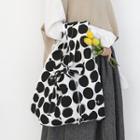 Polka Dot Linen Tote Bag As Shown In Figure - One Size