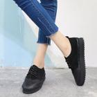 Brogue Color Panel Lace-up Shoes