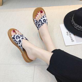 Leopard Flat Sandals