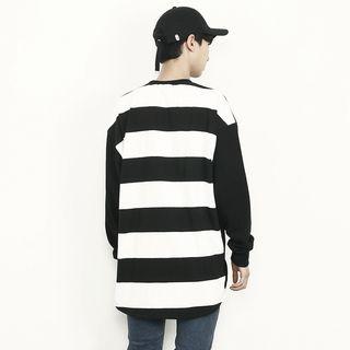 Stripe-panel Dip-back Sweatshirt