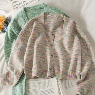 M Lange Square-neck Crop Knit Top