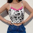 Cow Print Cropped Camisole Top